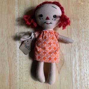 Handmade, tea stained, rag doll